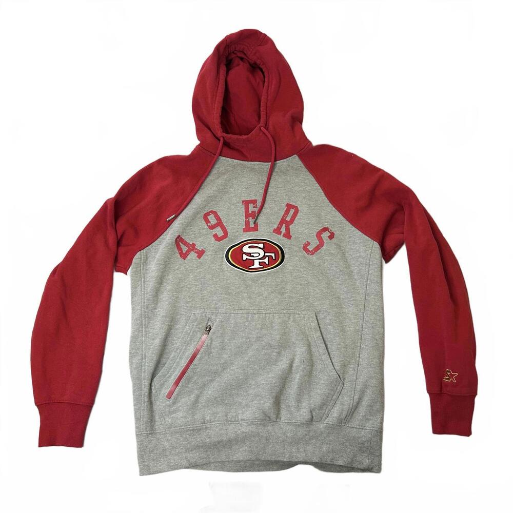Starter San Francisco 49ers Hooded Sweatshirt Pullover Mens Small